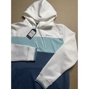 Ben Sherman mens hoodie L new with tags luxurious color block fabric $99‎